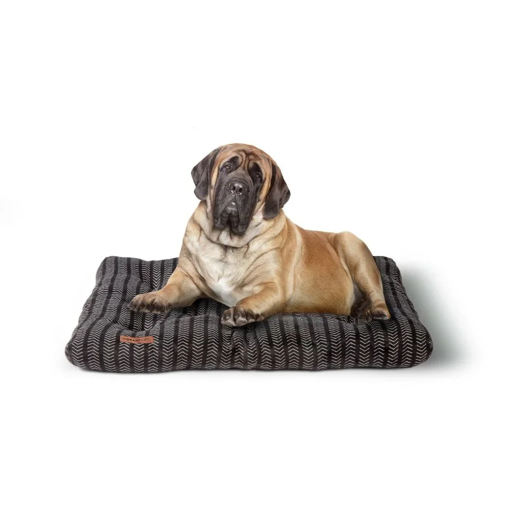Tufted Pillow Pet Bed, Extral Large, Black, 38